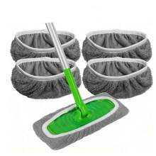6 PCS Gery Reusable Mop Pads Refills Fit For - Washable Microfiber Wet And Dry Mop Pad Compatible With Sweeper Mops, Perfect For Surface And Hardwood Floor Cleaning(Mop Is NOT Included) ﻿