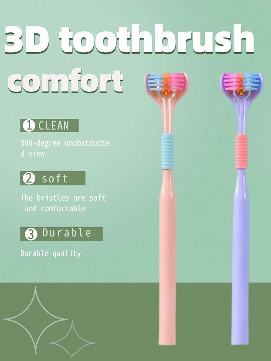 1/2/4/8 chiếc Bàn chải đánh răng GentleCare có 3 mặt - Lông bàn chải bằng nylon siêu mềm, thích hợp cho răng và nướu nhạy cảm, thiết kế hình chữ V để làm sạch sâu, góc 45 độ để tiếp cận các vùng khó làm sạch, bàn chải chăm sóc răng miệng hàng ngày cho gia đình để chăm sóc răng nhạy cảm | Tay cầm tiện dụng | Thiết kế cầm chắc chắn