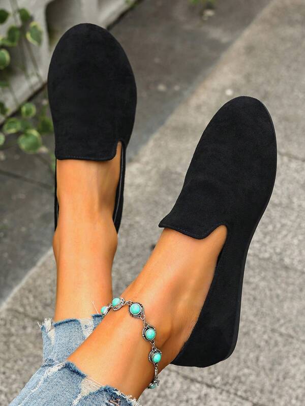 Women's Casual Fashion Elegant Flats, Solid Color Preppy Style Basic Casual Cute Chinese Style Glamorous New Chinese Style, Suitable For Holidays, Parties, Office And Outdoor, All Seasons