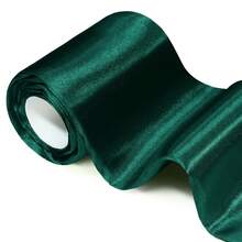 Hunter Green Satin Fabric 3 Yards, 63" Wide Shiny Silky Fabric For Dress, Shirts, Table Runner, Napkin, Tablecloth, Wedding Decor, DIY Crafts
