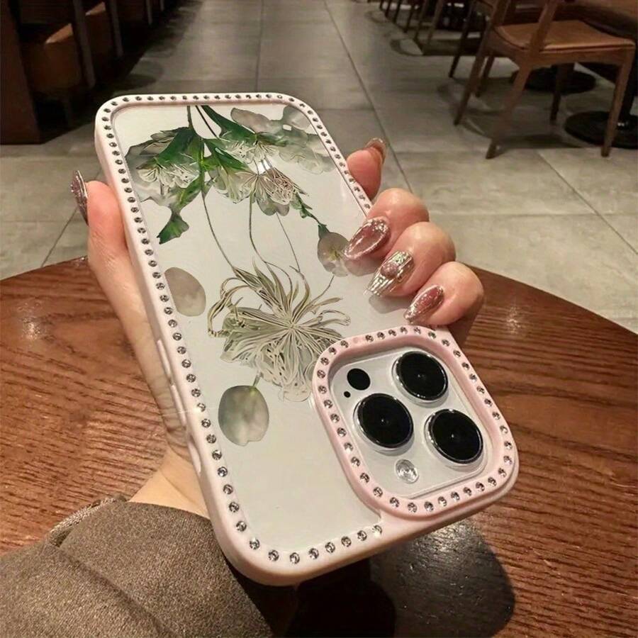 Funda para teléfono 1PC Teléfono Bling de doble cara, parte trasera dura suave a prueba de golpes, multicapa, TPU+PC, compatible 16/15/14/13/12/11 Pro/Plus - Rosa - Ver 1