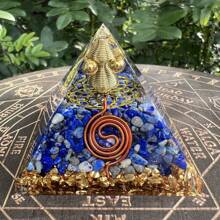 Boho Resin Geometric Pyramid Decor Large 6.5cm - Aesthetic Crystal Obelisk Shelf Decor, Zen Office Ornament, Spiritual Gift For Women Men,Nique Gift Idea For Housewarming Office Desk Display