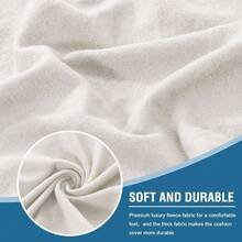 100% Waterproof Seat Cushion Covers For Sectional Couch & Chaise - 3 Pieces, L Shape, Ivory (Large Sofa 2 Seater + 1 Chaise) - Multicolor - View 4