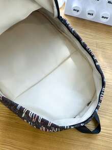 School Backpack, Students Bookbag, Campus Bag, College Style, Campus Bag, Back To School, Rucksack, Backpack For Middle/High School Girls, Indie Style, Aesthetically Design, Backpack For Female University Students - Multicolor - View 4