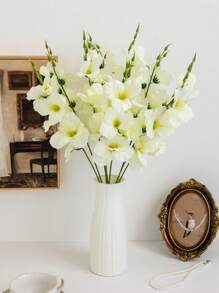 1 pieza/5 piezas/10 piezas Flores artificiales - Freesia, Freesia de seda, plantas falsas, decoración del hogar, comedor, sala de estar, jardín exterior, el arte de insertar flores, accesorios de fotografía, otoño, primavera, jarrón, pared de flores, corona de flores, ramo de novia, decoración de boda, materiales DIY para corona de flores, materiales de decoración para fiesta de cumpleaños, accesorios de decoración del hogar, regalos del Día de San Valentín, Año Nuevo