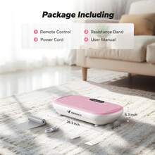 MERACH Vibration Plate Exercise Machine, Bluetooth And Silicone Pedal, Stimulate Deep Fat, Automatic Sensing, Vibration Plate For Lymphatic Drainage, Vibrating For Weight Loss - 美規A型插(110-127V) - 查看 8