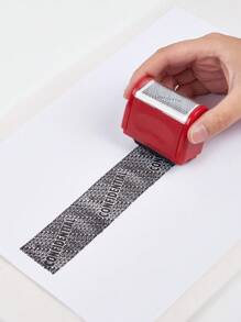 隐私保护滚轮印章，送货单地址隐私笔，防止个人信息泄露，方便的隐私和安全保护，速干印章墨水 - 提供 3 个可替换墨盒，适用于学校用品，返校