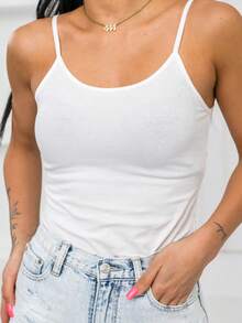 Women T-shirt Prosty Casual Śliczny Niewykończone brzegi - 白色 - 查看 3