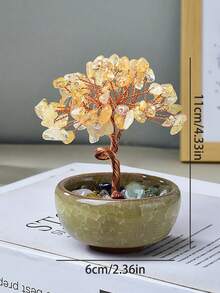 1 件水晶树装饰、圣诞桌面装饰礼物、家居装饰、办公桌装饰、派对礼品、卧室装饰、办公室装饰、房间装饰、房屋装饰、办公桌配件、桌面装饰、优秀的教师礼物、办公桌用品、粉色装饰、水晶饰品、婚礼用品