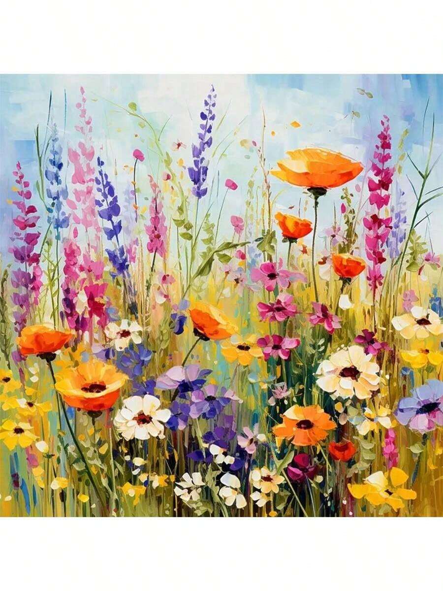 1 件 5D 彩色花卉设计钻石画套件、花卉艺术工艺礼品、DIY 钻石画、十字绣马赛克手工艺术礼品，适用于家居装饰（11.8 英寸 * 11.8 英寸）