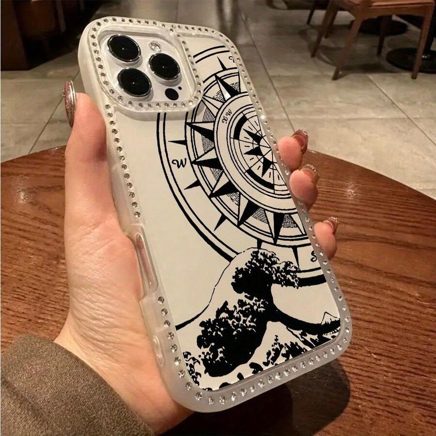 Funda para teléfono 1PC Teléfono Bling de Doble Cara, Parte Trasera Dura Suave a Prueba de Golpes, Multicapa, TPU + PC, Compatible con 16/15/14/13/12/11 Pro/Plus - transparente - Ver 1