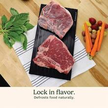 - Bandeja de descongelación para barbacoa, placa de descongelación rápida de aluminio conductora para carne congelada, herramienta de descongelación rápida que conserva sabores naturales WXSA - Bandeja de descongelación para barbacoa - Ver 4