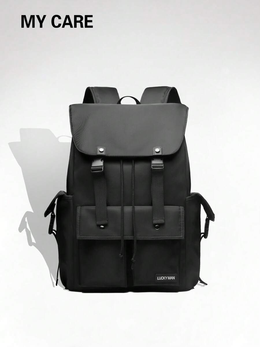 时尚多口袋背包，休闲通勤笔记本电脑包，大容量，防水，轻便，适合校园、商务、户外、运动、徒步旅行，尼龙包