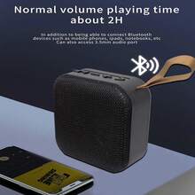 Mini Speaker,Boom Box,Purple,Phone Stand,Bocina Bluetooth,Bluetooth Speaker, High-Fidelity Stereo | Wireless 5.3 | Compact Outdoor Audio System | Supports TF Card/AUX Input | Suitable For Hiking, Cycling, Camping, Beach Parties And Party Gifts | Compatible With Smartphones, TVs, Tablets And Other Devices - màu đen - Xem 5