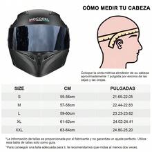 Casco Motocicleta Abatible Con Luz Led Dot Negro/rojomocoerl - M - Ver 9