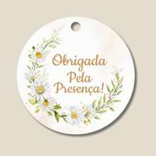 Tag With Hole Daisies Flowers 5x5cm - Thank You For Coming - MD-01 - 查看 3