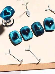 New Heart-Shaped Cat Eye Magnet Stick Set Nail Art Tools Y Shaped Small Iron Piece Magnet Stick For Magnetic Polish Effects Nail Art Nail Supplies Tool - Multicolor - View 7