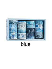 20 Rolls, Giant Starry Sky Bronzing Bronzing Silvery Washi TapeDream Planet Universe DlY Decorative Stickers Student School Hand Account Tape, Junk Journal Stickers Supplies, CreativeMasking Tape, Scrapbooking Decor, Journaling Decor(6 Rolls/12 Rolls/20 Rolls) - Blue - View 20