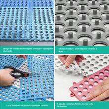 Kit Of 6 Modular Rubber Mats With Non-Slip Surface For Bathroom Shower - 白色 - 查看 4