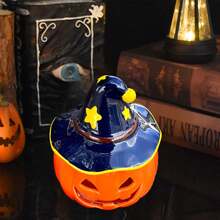 1 件南瓜烛台桌面装饰品、香薰蜡烛架礼物、万圣节礼物