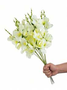 1 pieza/5 piezas/10 piezas Flores artificiales - Freesia, Freesia de seda, plantas falsas, decoración del hogar, comedor, sala de estar, jardín exterior, el arte de insertar flores, accesorios de fotografía, otoño, primavera, jarrón, pared de flores, corona de flores, ramo de novia, decoración de boda, materiales DIY para corona de flores, materiales de decoración para fiesta de cumpleaños, accesorios de decoración del hogar, regalos del Día de San Valentín, Año Nuevo