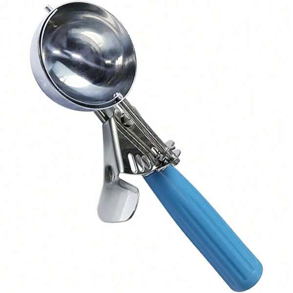 1 Pcs Stainless Steel Ice Cream Scoop Set Dishers Scoops Cookie Scoop Set Food Scoop, Blue Handle (2.48 Inch)