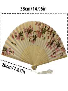 1pc Women's Foldable Fan, Crafted Fan, Handheld Fan, Fashion Accessory For Women, Portable, Small Folding Fan