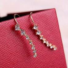 1 para europejskich i amerykańskich klasycznych modnych kolczyków z kryształkami Dipper Constellation, luksusowe wiszące kolczyki Bling dla kobiet