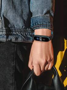 适用于小米手环 3/4/5/6/7 的硅胶表带,防水透气男士表带,兼容小米手环 8/9/10,休闲智能表带,运动腕带,智能表带,学生礼物 - 彩色 - 查看 7