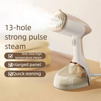 13-Hole Strong Pulse Steam Handheld Garment Steamer, Smooth Large Panel For Ironing Clothes Without Restriction