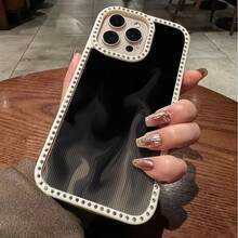 Funda para teléfono 1PC Teléfono Bling de Doble Cara, Parte Trasera Dura Suave a Prueba de Golpes, Multicapa, TPU + PC, Compatible con 16/15/14/13/12/11 Pro/Plus - Rosa - Ver 4