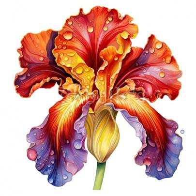 David's Garden Seeds Flower Iris Wild 100 Seeds