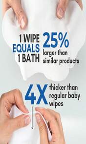 Nurture XL Rinse Free Bathing Wipes For Adults W_Aloe | Waterless Cleansing For Sensitive Skin | Disposable Adult Body Bath Wet Wipe For Disabled Bedridden | 48 Wipes - 192 Count (Pack Of 1) - View 3