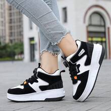 男士时尚百搭新款厚底溜冰鞋 - 黑色 - 查看 1