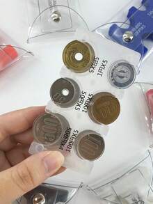 迷你零钱包，便携式小零钱袋，钞票收纳袋，透明卡包，男女通用迷你钱包，旅行零钱包，硬币收纳袋 - 彩色 - 查看 6