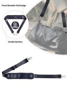 UOZL 59英寸通用可调节肩带，带加厚肩垫和双平衡扣，360度旋转金属钩，适用于公文包、斜挎包、电脑包、行李箱包 - 彩色 - 查看 6