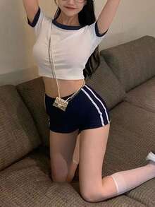 A女士性感内衣韩版女夏季冰丝线面料运动休闲时尚套装