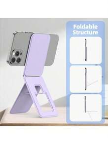 1/2PCS Suitable For Magsafe Mobile Phone Holder, Magnetic Folding Invisible Tripod Pocket Mobile Phone Holder, Multi-Functional Universal Magnetic Folding Stand, Suitable For Live Lazy Selfies