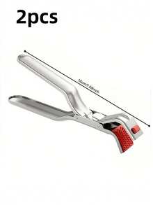 1/2个不锈钢耐热碗夹，多用途碗夹，带隔热手柄，防滑支架，用于转移热盘或碗 - 彩色 - 查看 15