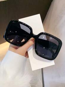 LiMiaoMiao 1 件男女通用超大方形时尚眼镜，Y2K 风格，新奇，派对，节日配饰方形墨镜