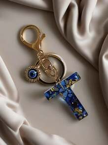 1 PC Bohemian Style Evil Eye Resin A-Z Initials Keychain, Rectangular Initials Decorative Accessories, Lobster Clasp, Mountaineering Buckle, Unisex Fashion Simple Accessories, Wallet, Backpack, Car Pendant Keychain, Suitable For Daily Travel, Holiday Gifts For Friends Or Yourself, Family, Birthday Gifts, Ramadan Gifts School Car Accessories Cute Goth Y2k