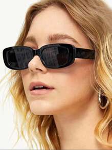 16 件女士塑料矩形镜框 Y2K 时尚眼镜，适合日常装饰、服装配饰 - 彩色 - 查看 6