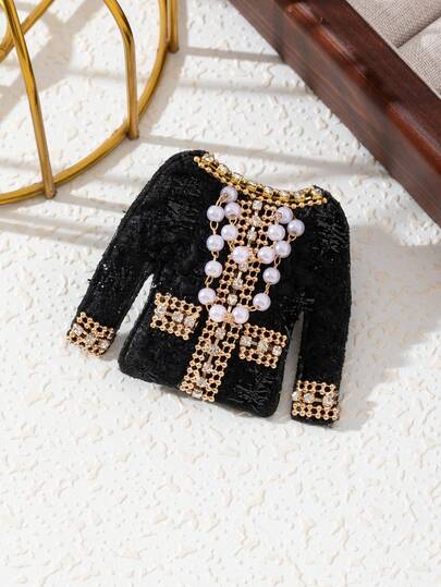 1pc Elegant Creative Handmade Brooch, Luxury Jewelry Brooch Pin, Suitable For Daily Wear, Gift For Occasions