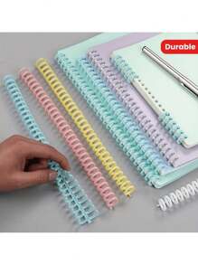 5pcs/10pcs Plastic Loose Leaf Ring Binder - Spiral Notebook Rings - 30 Holes Plastic Spiral Binding Rings - Trimmable And Durable, Suitable For Bookbinding, Notebook Accessories, Office File Backup Accessories, Document And File Organization, Student And Teacher Supplies, School Supplies,School Supplies,Back To School