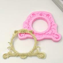 DIY环氧树脂欧式镜框压花模具，干糊状硅胶模具 - 粉色 - 查看 5