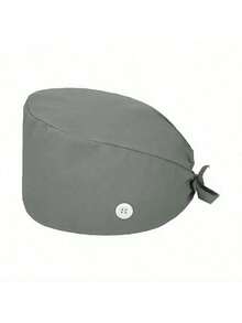 1 pieza Gorro médico/quirúrgico unisex, de unicolor con cinta, diadema, a prueba de polvo y humo, 11 colores - Gorra médica de doble cola - Ver 8