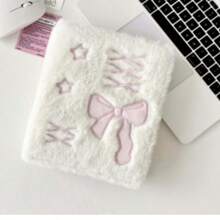 Korea Style A6 Binder Photo Album Korea Style Embroidery Bow Photocard Holder Book - Hồng - Xem 1