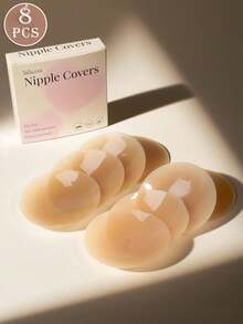 Women's Summer Gift Box Silicone Nipple Covers, Invisible Seamless, Waterproof Sweat-Proof, Breast Petals, Adhesive Bra, Strapless Sticky Bra, Reusable, Suitable For Sleepwear, Wedding Dress, Dresses, Bikini, Swimwear, Backless Outfits, Sports Bras, Halloween, Back To School, Campus - Multicolor - View 5