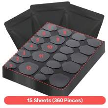 BRIDGESOUND 480片/360片/240片/120片，新款果冻胶，UV果冻指甲胶贴纸，双面果冻按压指甲贴纸，UV固化指甲胶，不脱落，防水，持久耐用，可穿戴假指甲，需要固化 - 無色 - 查看 12