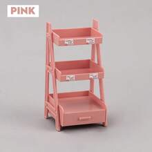 1pc Mini Shelf Rack Miniature Display Stand Dollhouse Furniture Accessory, DIY Simulation Play House Toy, Mini Flower Pot Rack Simulation Kitchen Cabinet Cake Display Decor, Party Favor Gift - Multicolor - View 16